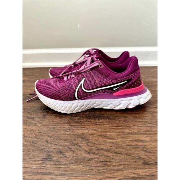Nike React Infinity Run Flyknit 3 Bordeaux Purple - Picture 1 of 10